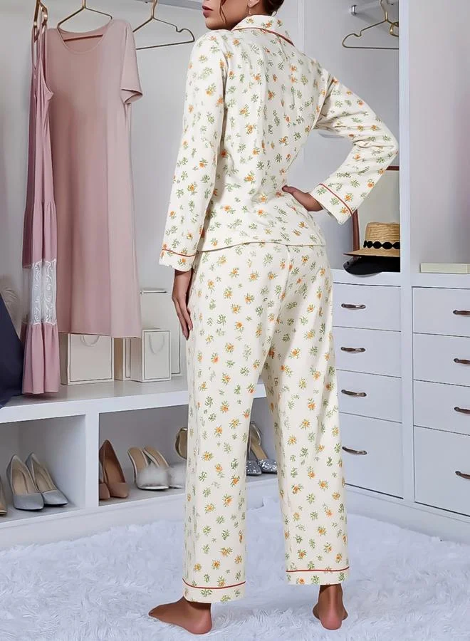 Take Two  Women Floral Print Shirt and Pyjama Set for Women | Best Price UAE